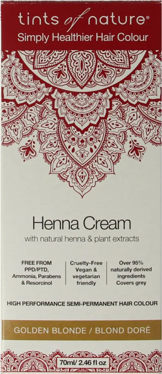 Tints Of Nature Henna Cream Golden Blond 70ml - afbeelding 2 van 6