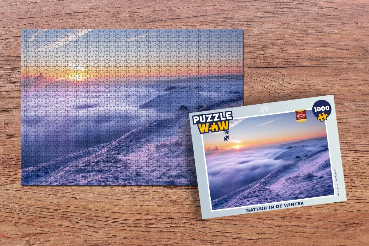 PuzzleWow Natuur in de Winter Legpuzzel 1000 Stuks - Multicolor