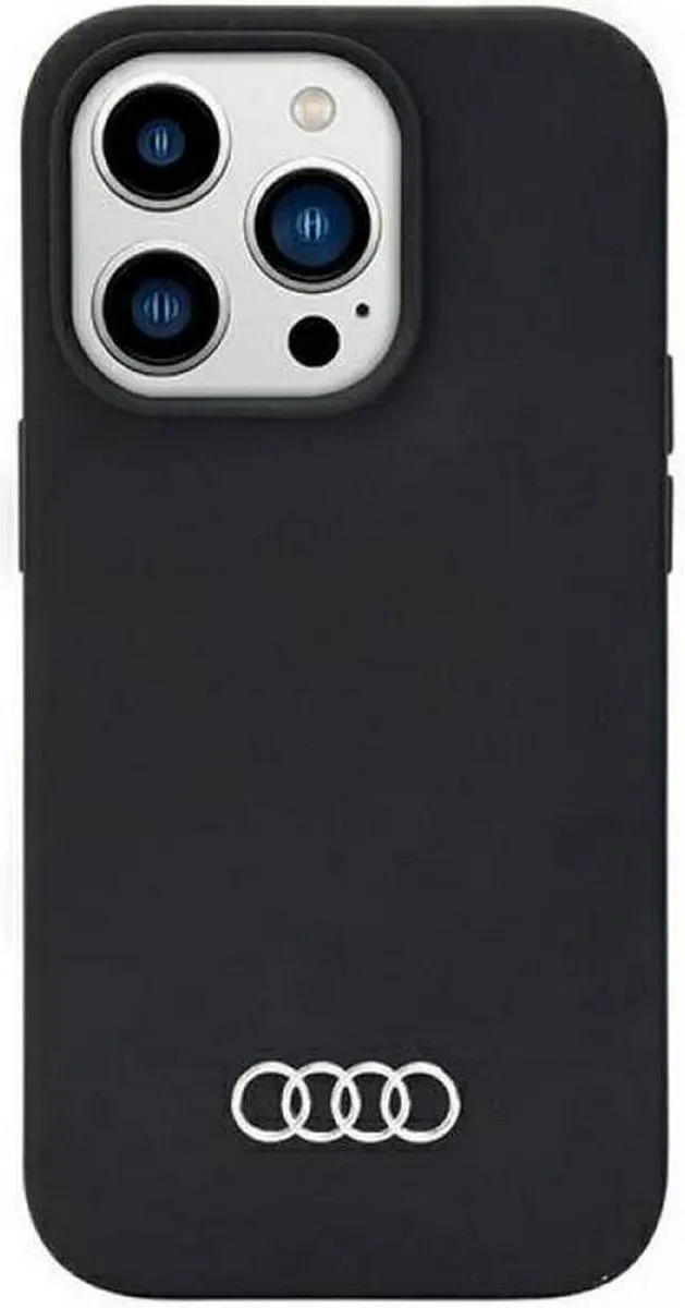 Audi Silicone Hoes iPhone 14 Pro Max - Zwart