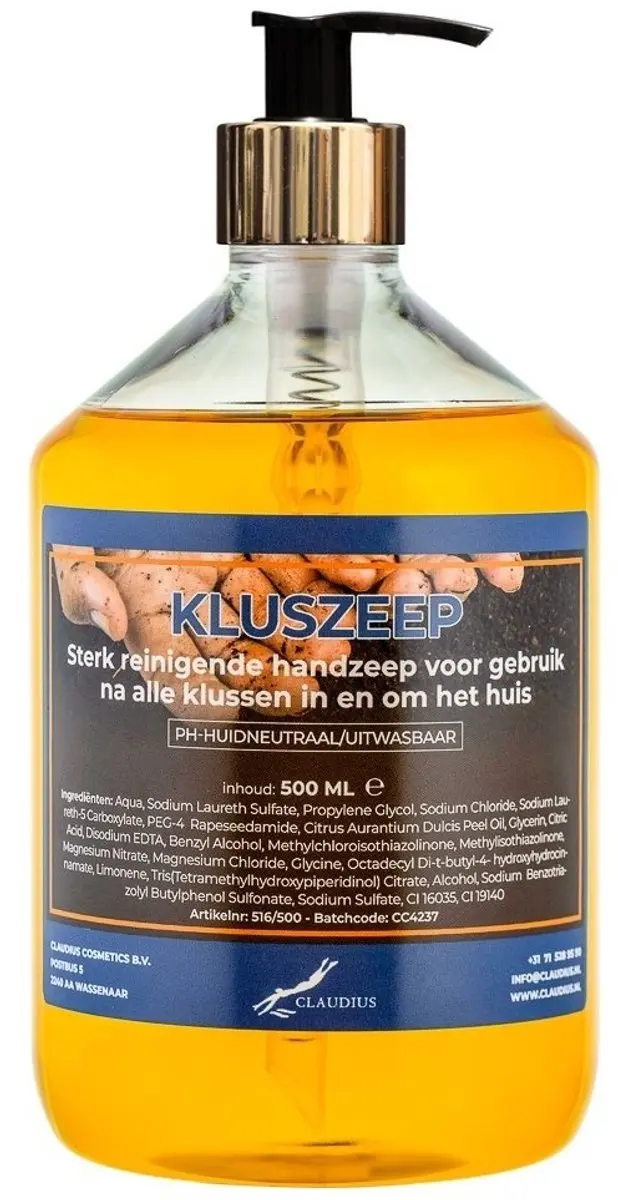 Kluszeep 500 ml met gouden pomp