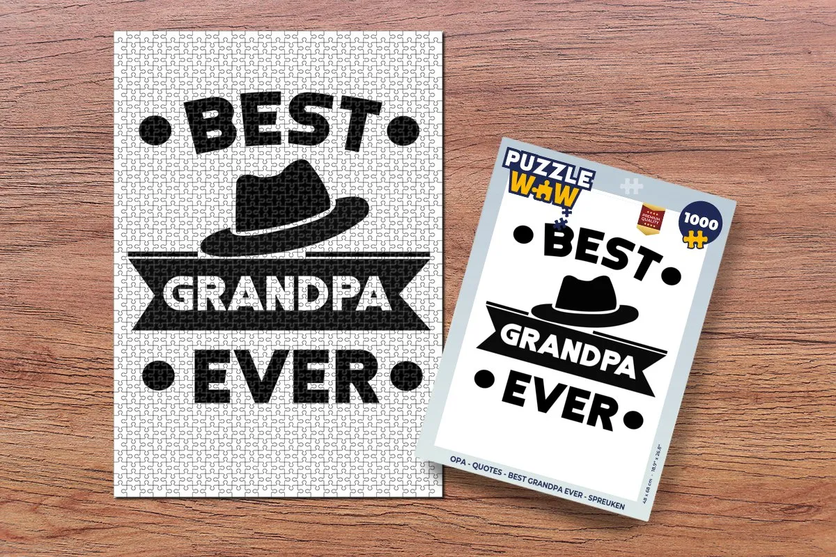 PuzzleWow Opa Quotes Legpuzzel 1000 Stuks - Multicolor