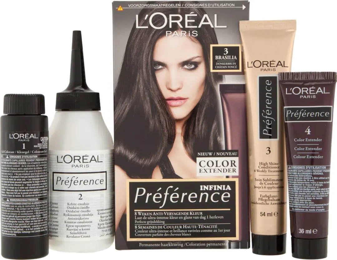 L'Oréal Paris Préférence Récital 3 Brasilia Donkerbruin - 3 Stuks