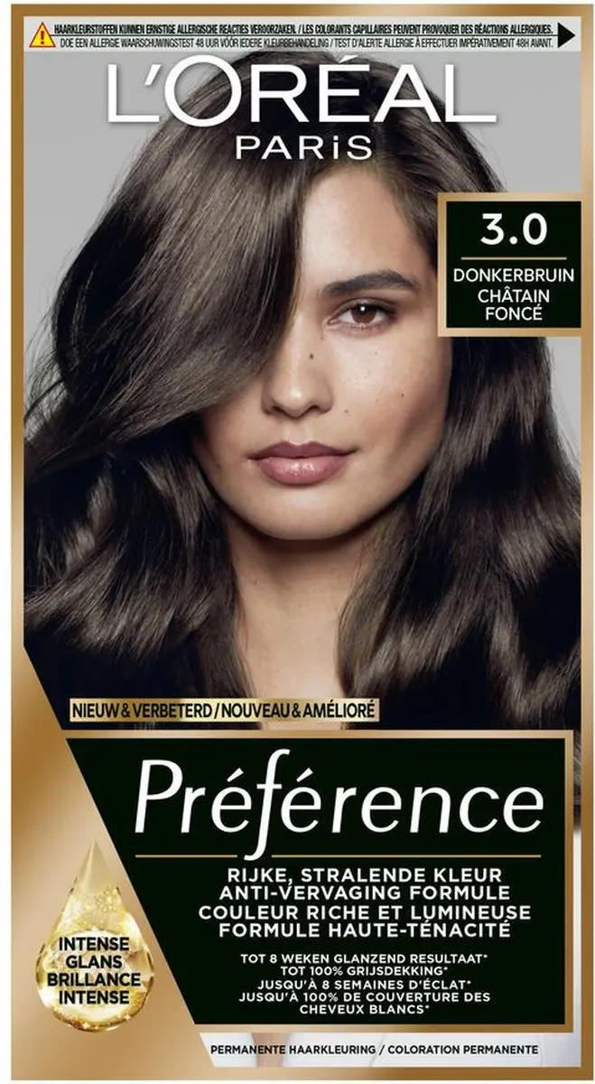 L'Oréal Paris Préférence Récital 3 Brasilia Donkerbruin - 3 Stuks