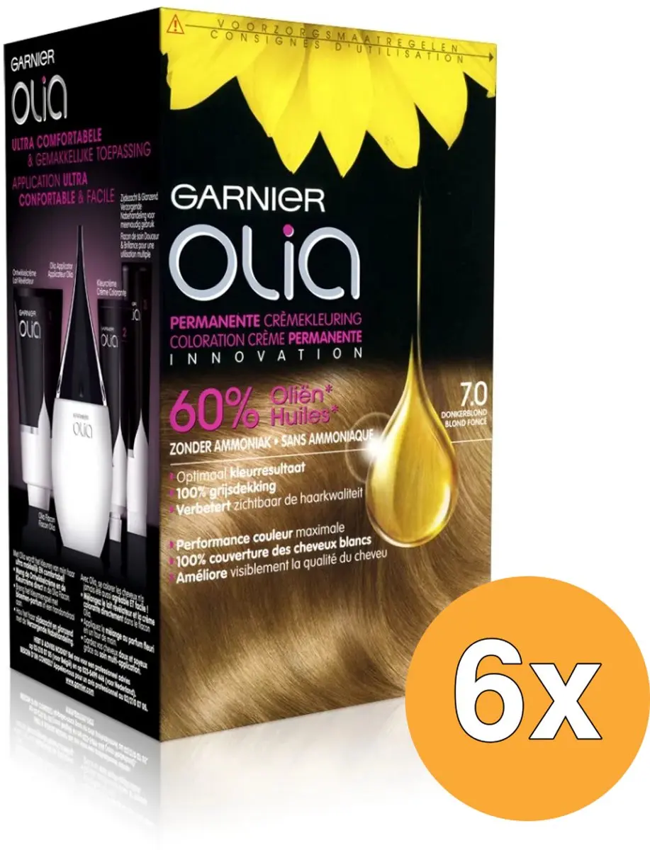 6x Garnier Olia 7.0 Blond (1 set)