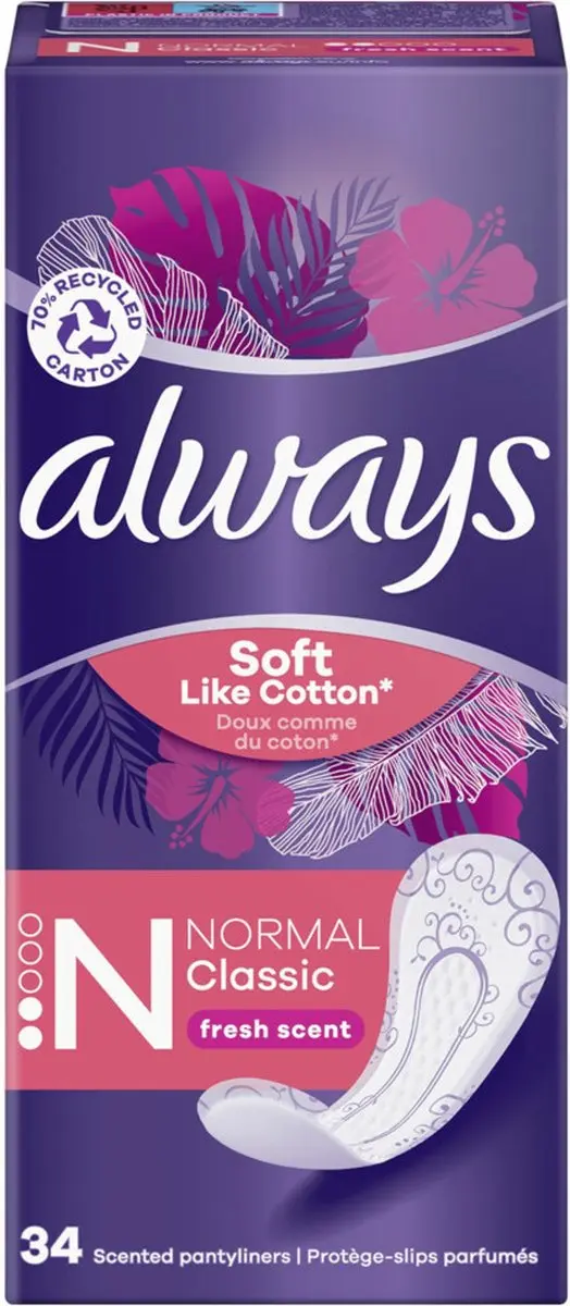 Always Inlegkruisjes DailyFresh Normal - 34 Stuks