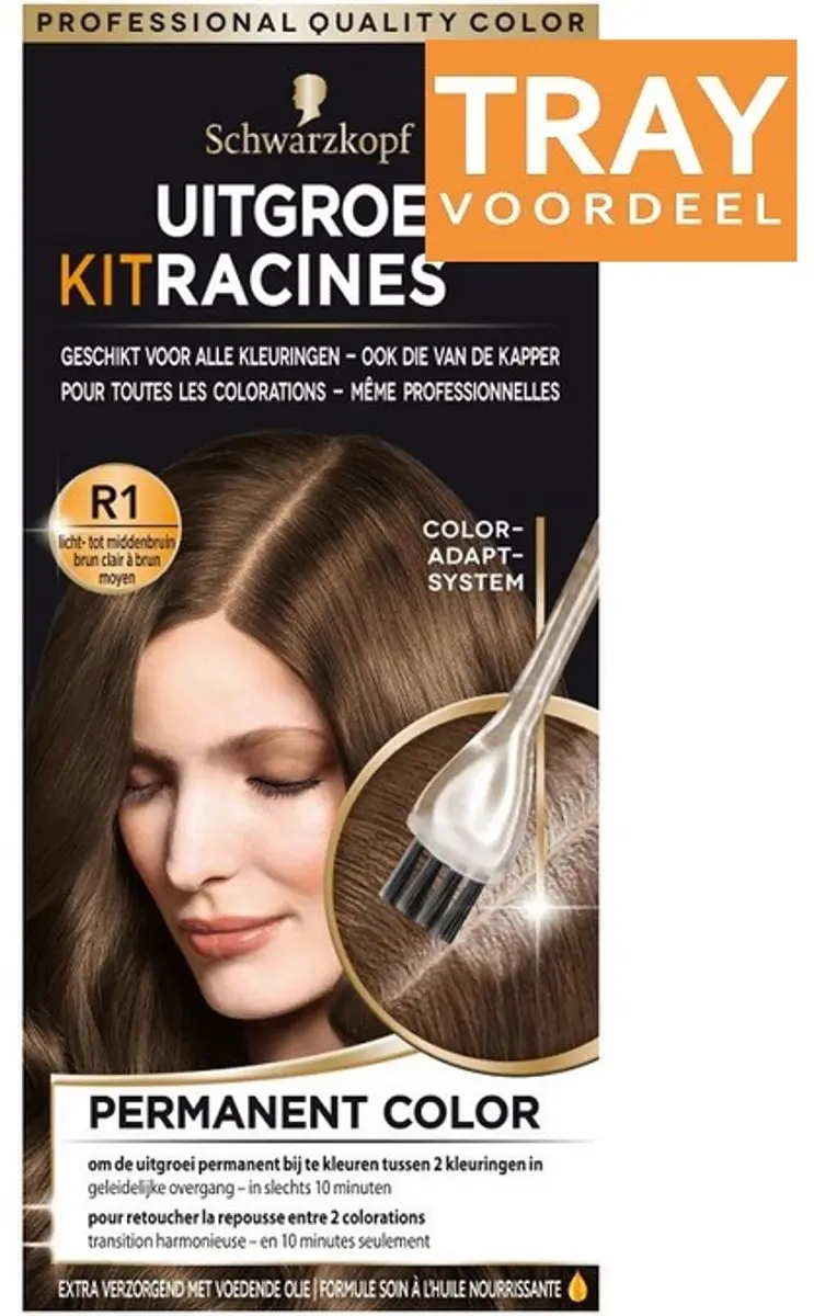 Schwarzkopf Uitgroeiset Haarverf R1 Licht-Middenbruin