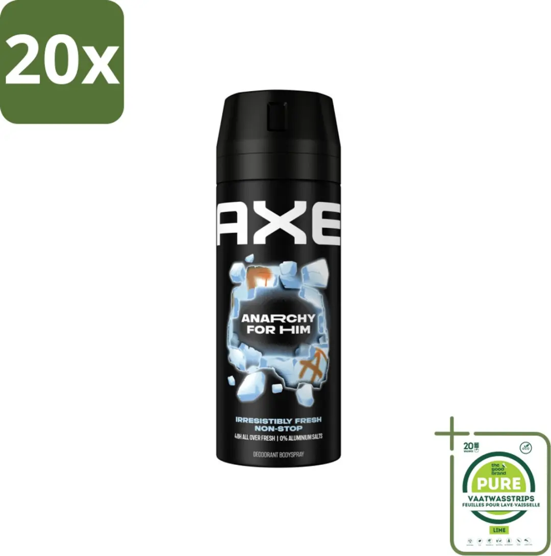 20 x Axe Deodorant Bodyspray Anarchy for Him 150 ml