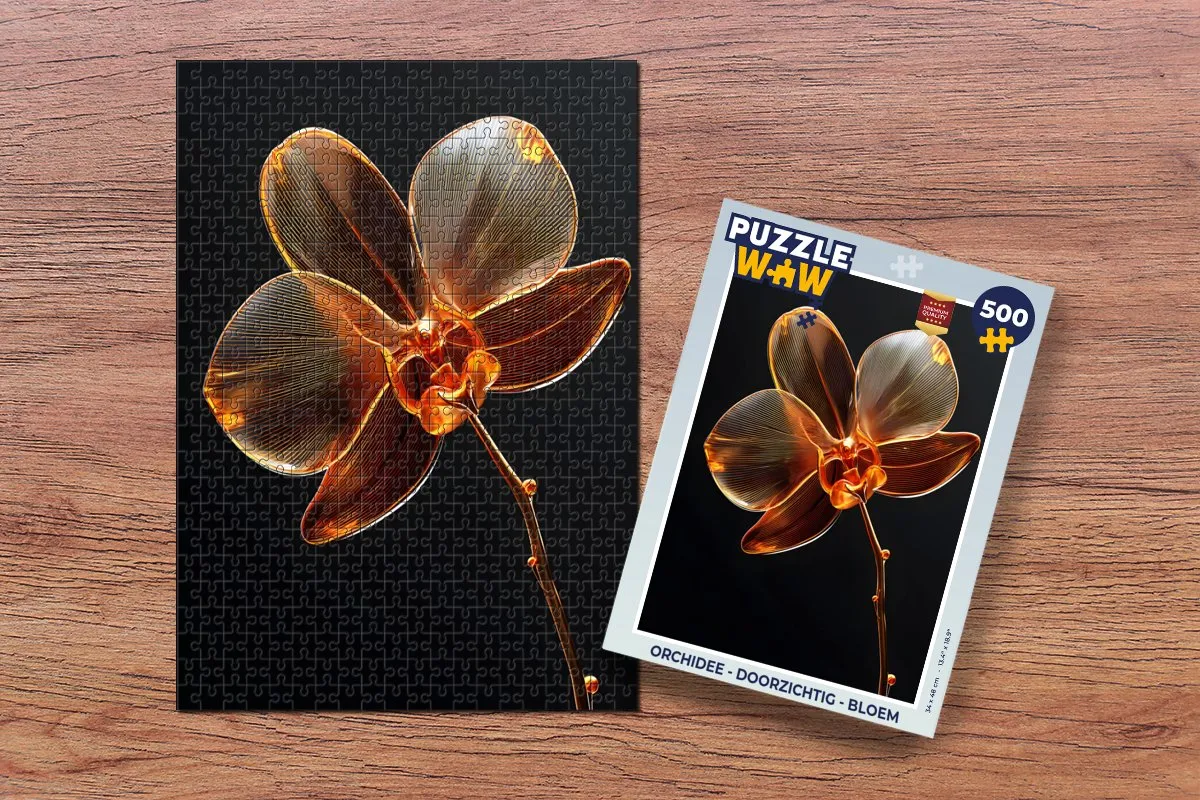 PuzzleWow Orchidee Legpuzzel 500 Stuks - Doorzichtig