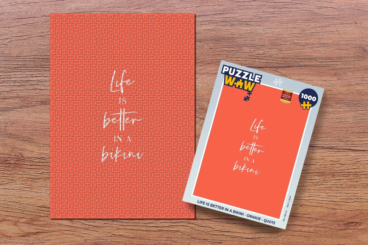 PuzzleWow Life is better in a bikini Legpuzzel 1000 Stuks - Multicolor