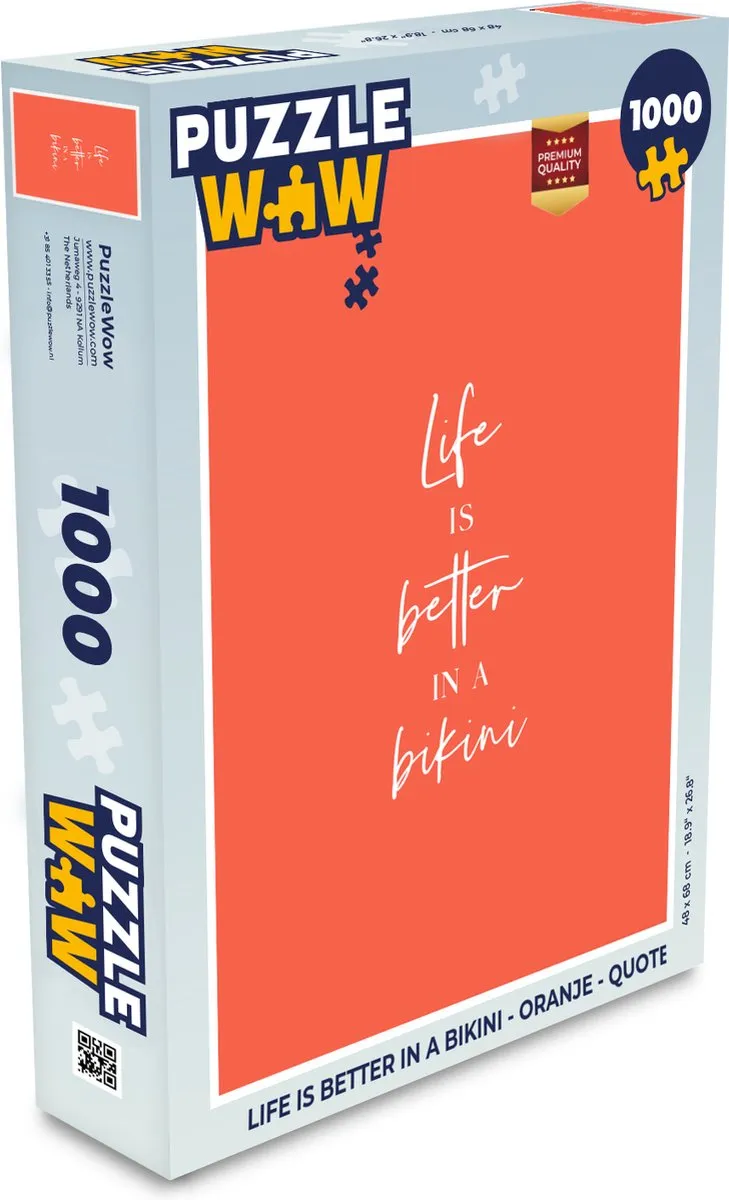PuzzleWow Life is better in a bikini Legpuzzel 1000 Stuks