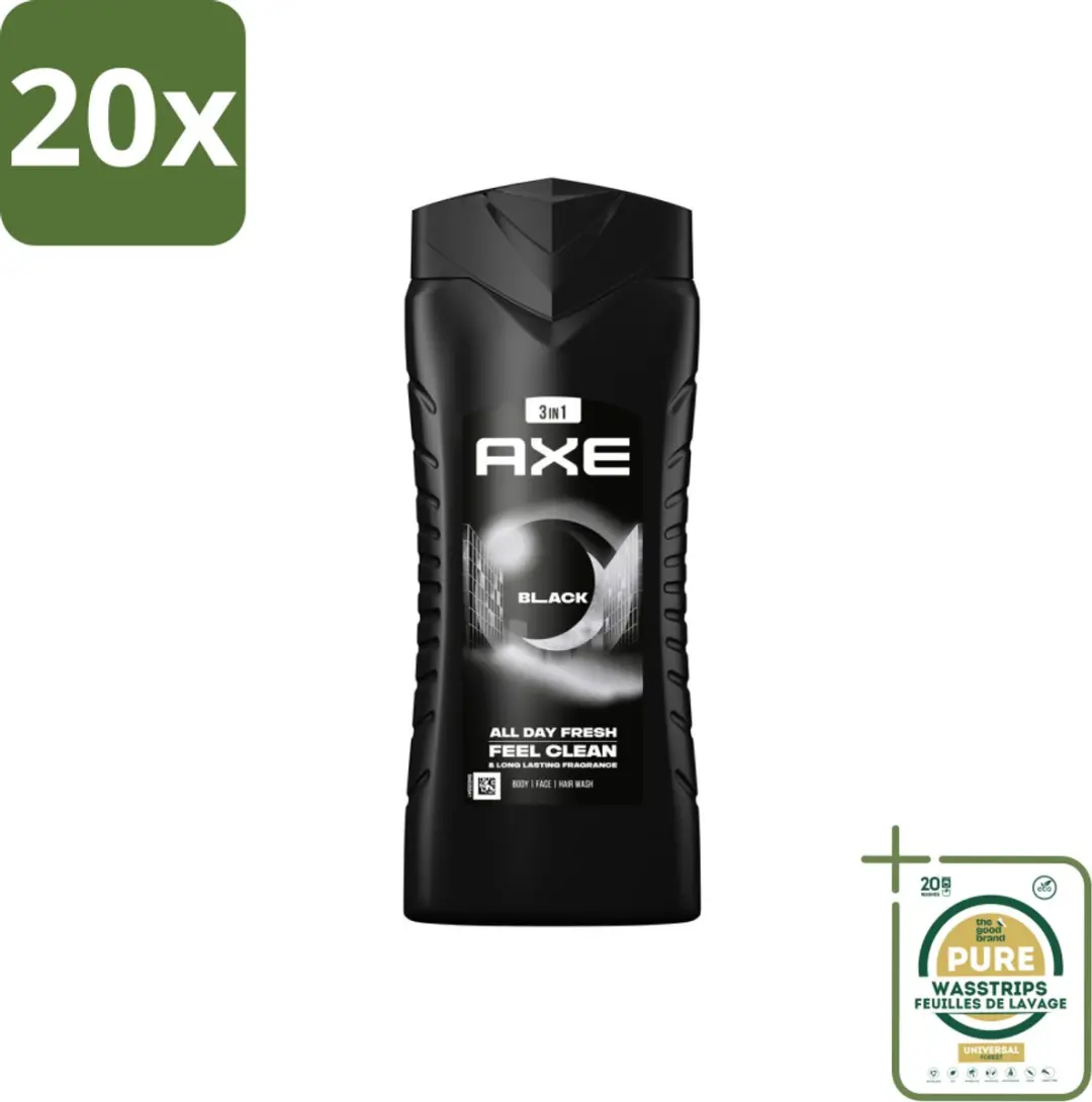 20 x Axe 3-in-1 Douchegel XL Black 400 ml