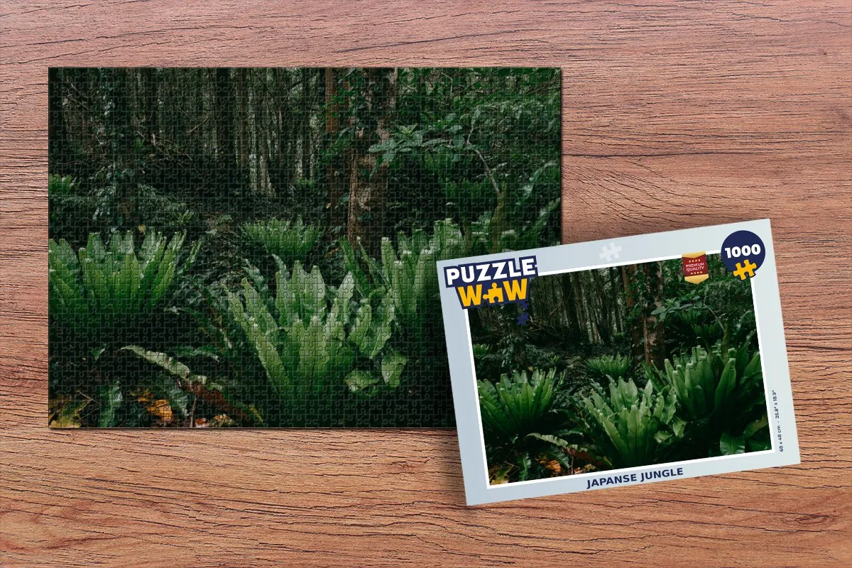 PuzzleWow Japanse Jungle Legpuzzel 1000 Stuks - Multicolor