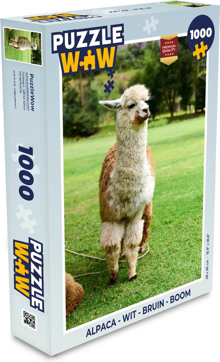 PuzzleWow Alpaca Boom Legpuzzel 1000 Stuks