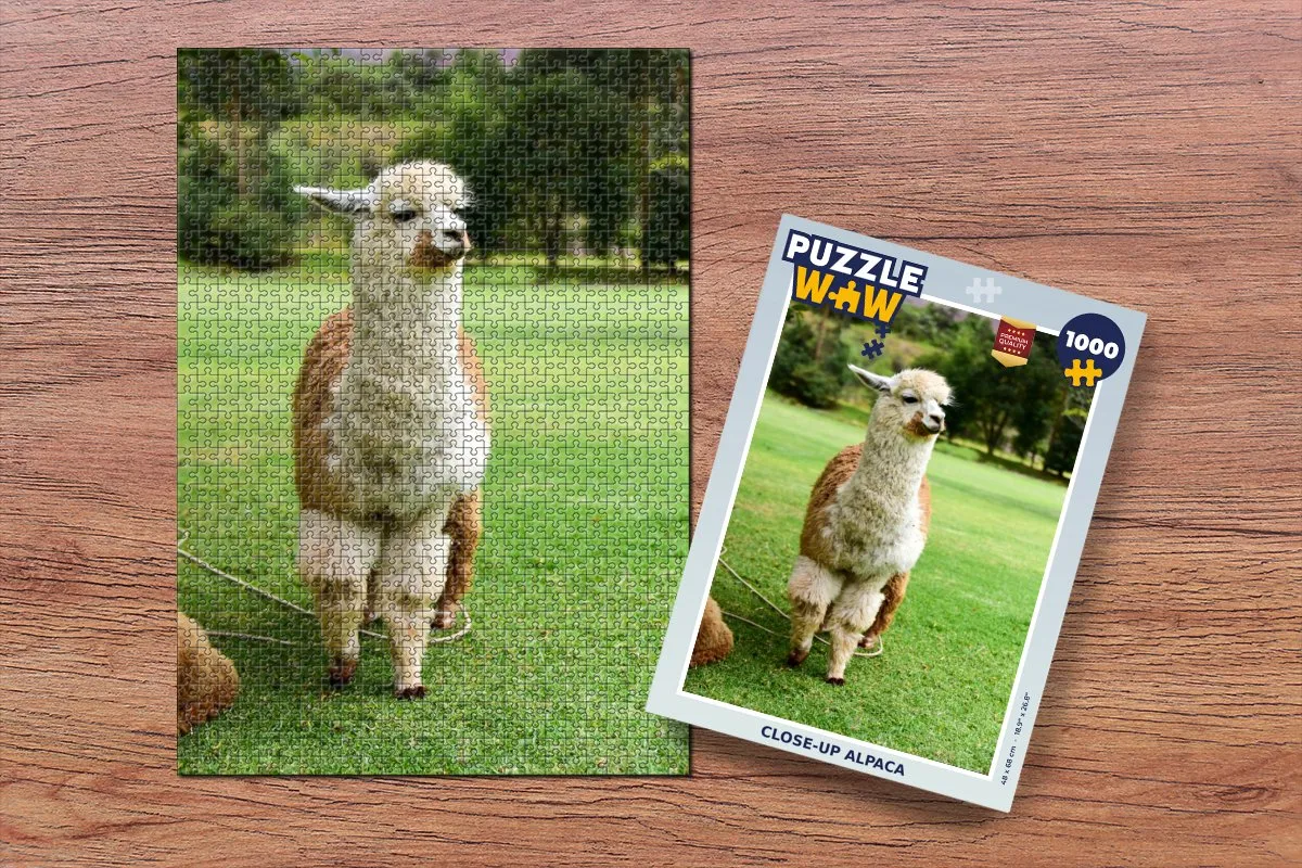 PuzzleWow Alpaca Boom Legpuzzel 1000 Stuks - Multicolor