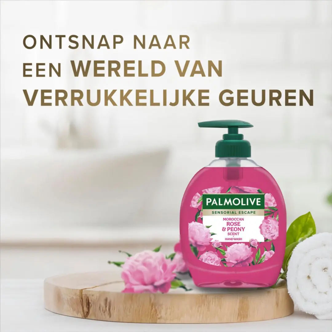 Palmolive Handzeep Navulling Sensorial Escape Moroccan Rose Peony 12x500ml