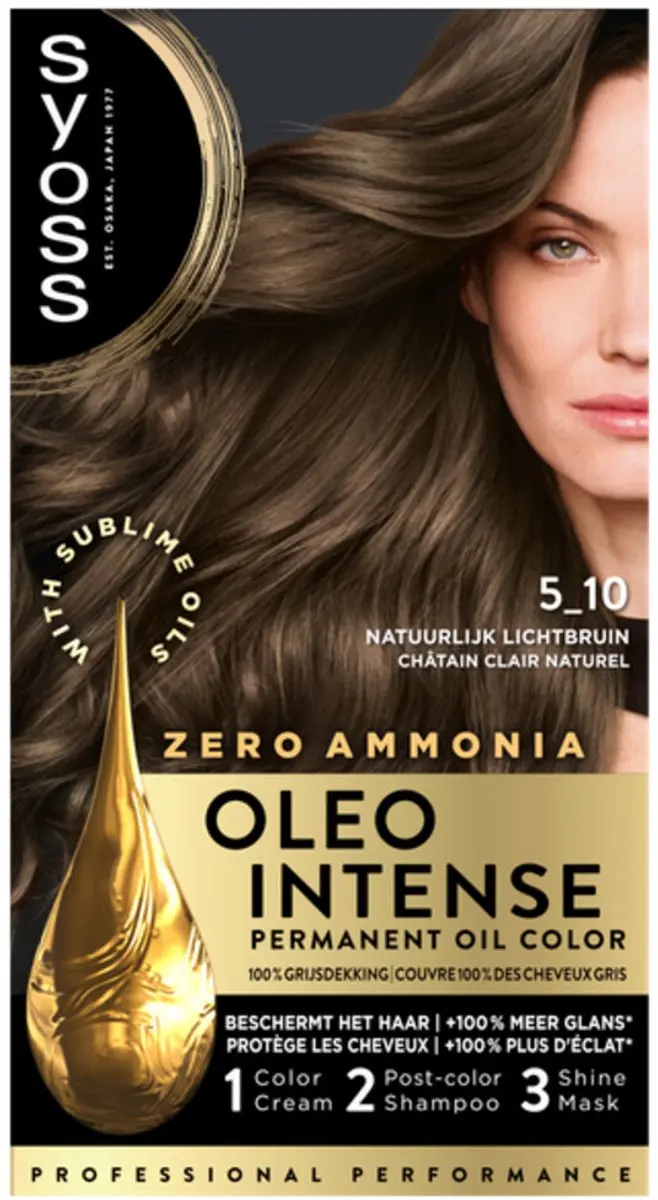 SYOSS Oleo Intense Haarverf 5-10 Cool Bruin - 2 Stuks