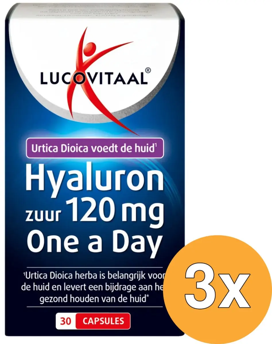 3x Lucovitaal Hyaluronzuur (30 capsules)