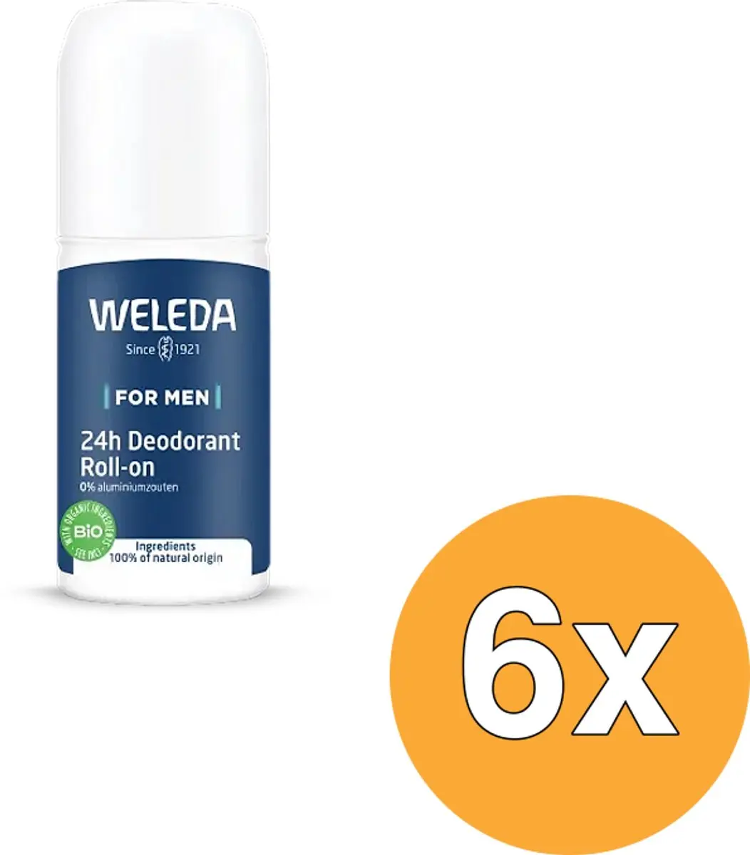 6x WELEDA Men deodorant 24 hours (50 ml)