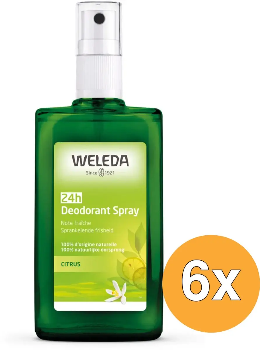 6x WELEDA Citrus deodorant spray (100 ml)