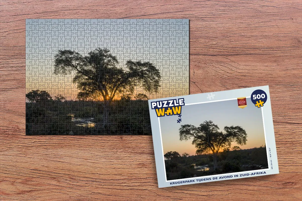 PuzzleWow Krugerpark Avond Legpuzzel 500 Stuks