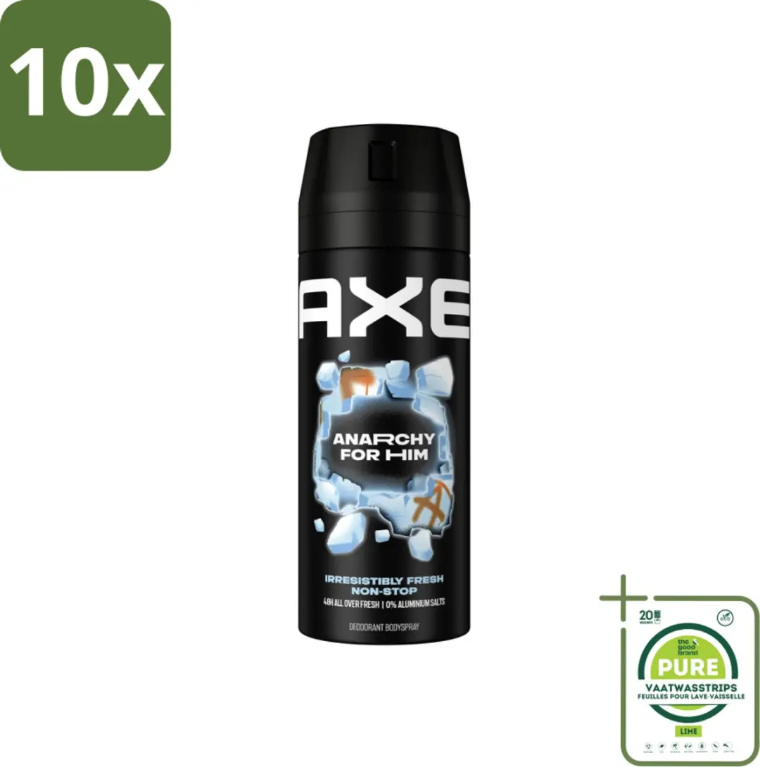 10 x Axe Deodorant Bodyspray Anarchy for Him 150 ml