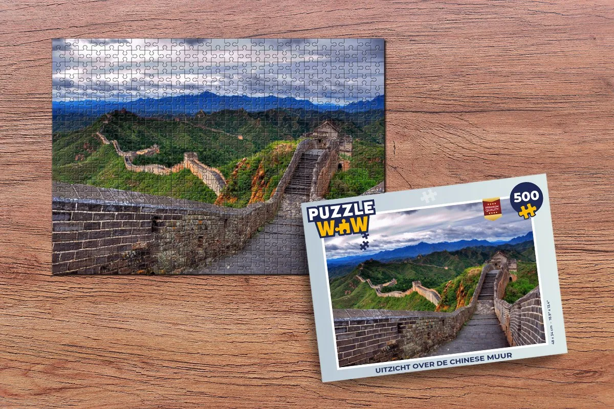 PuzzleWow Legpuzzel Chinese Muur 500 Stuks - Multicolor