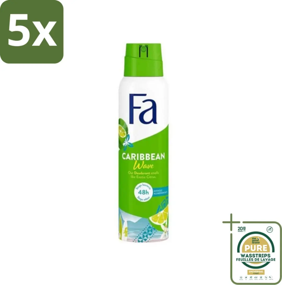 5 x Fa Deodorant Spray Lime Squeeze 150 ml
