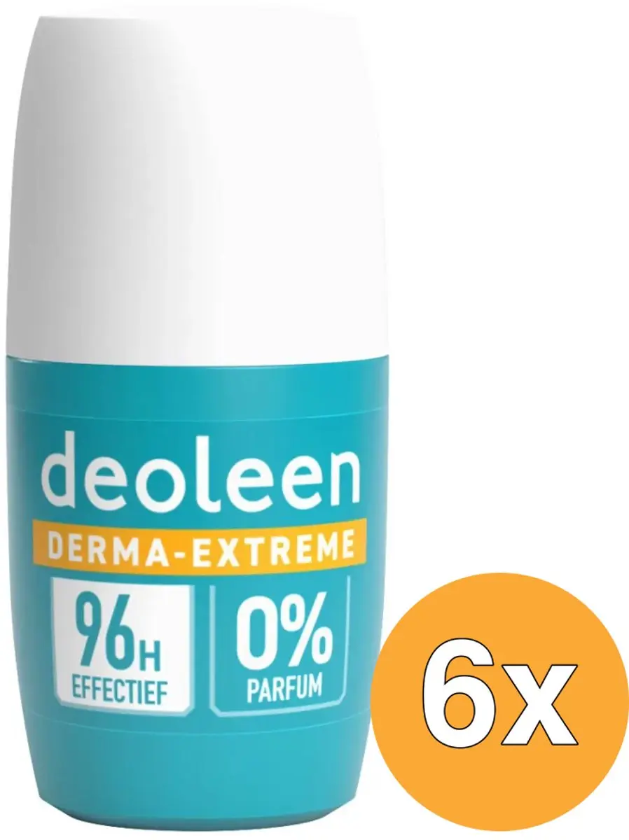 6x Deoleen Derma Extreme 96H Roller (50 ml)