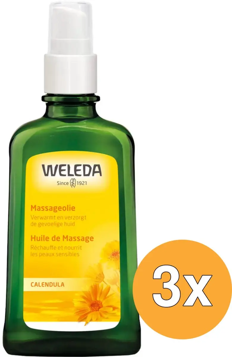 3x WELEDA Calendula massageolie (100 ml)