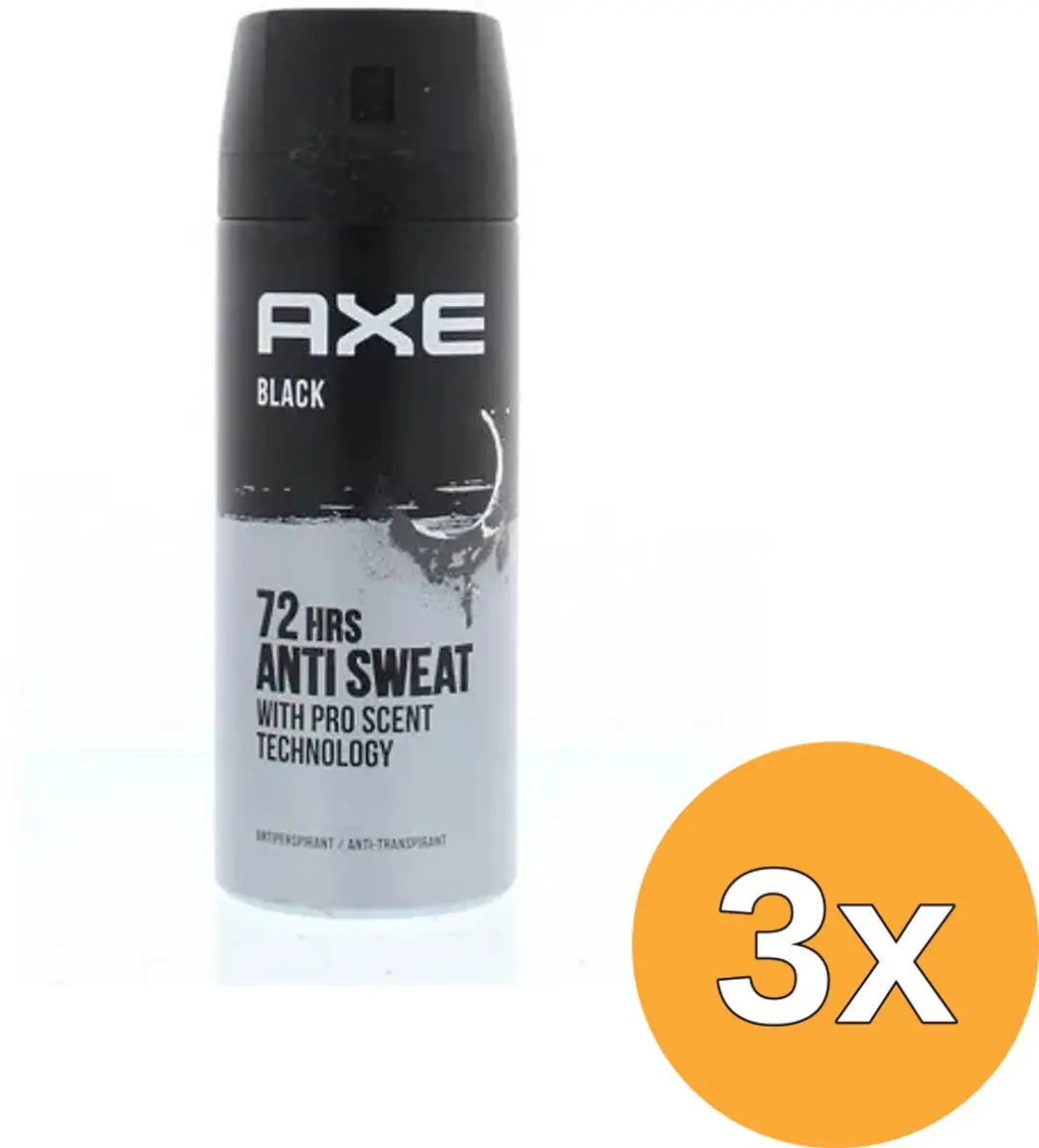 3x Axe Anti Perspirant Black (150 ml)