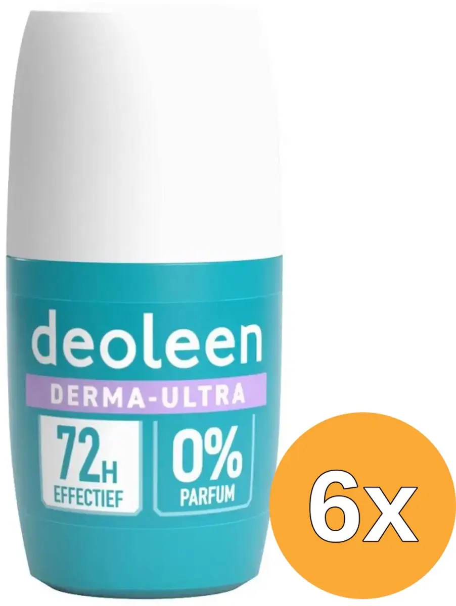 6x Deoleen Derma Ultra 72H Roller (50 ml)
