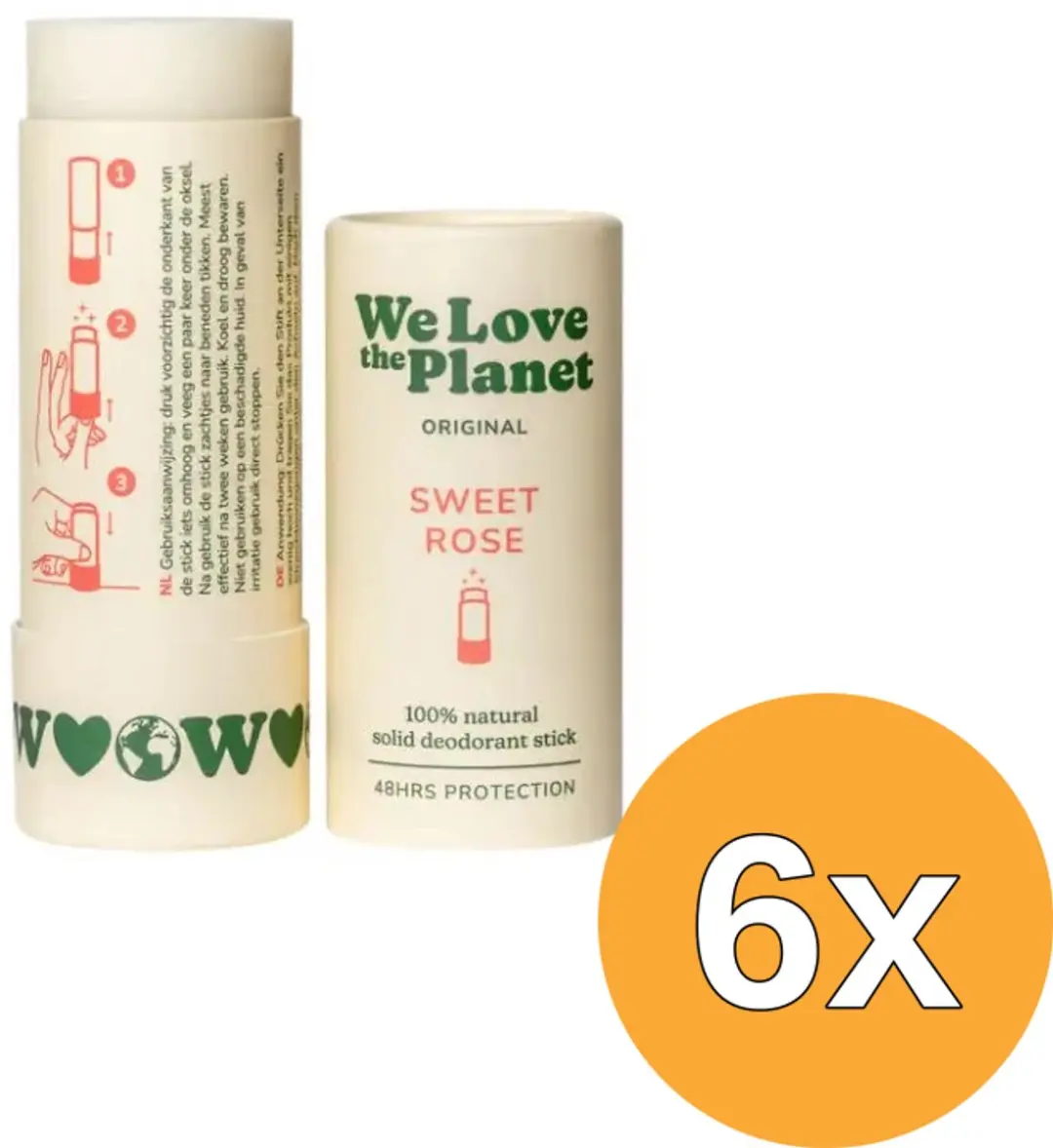 6x We Love The Planet Deodorant Stick