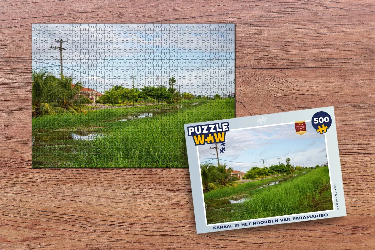 PuzzleWow Paramaribo Legpuzzel 500 Stuks - Multicolor