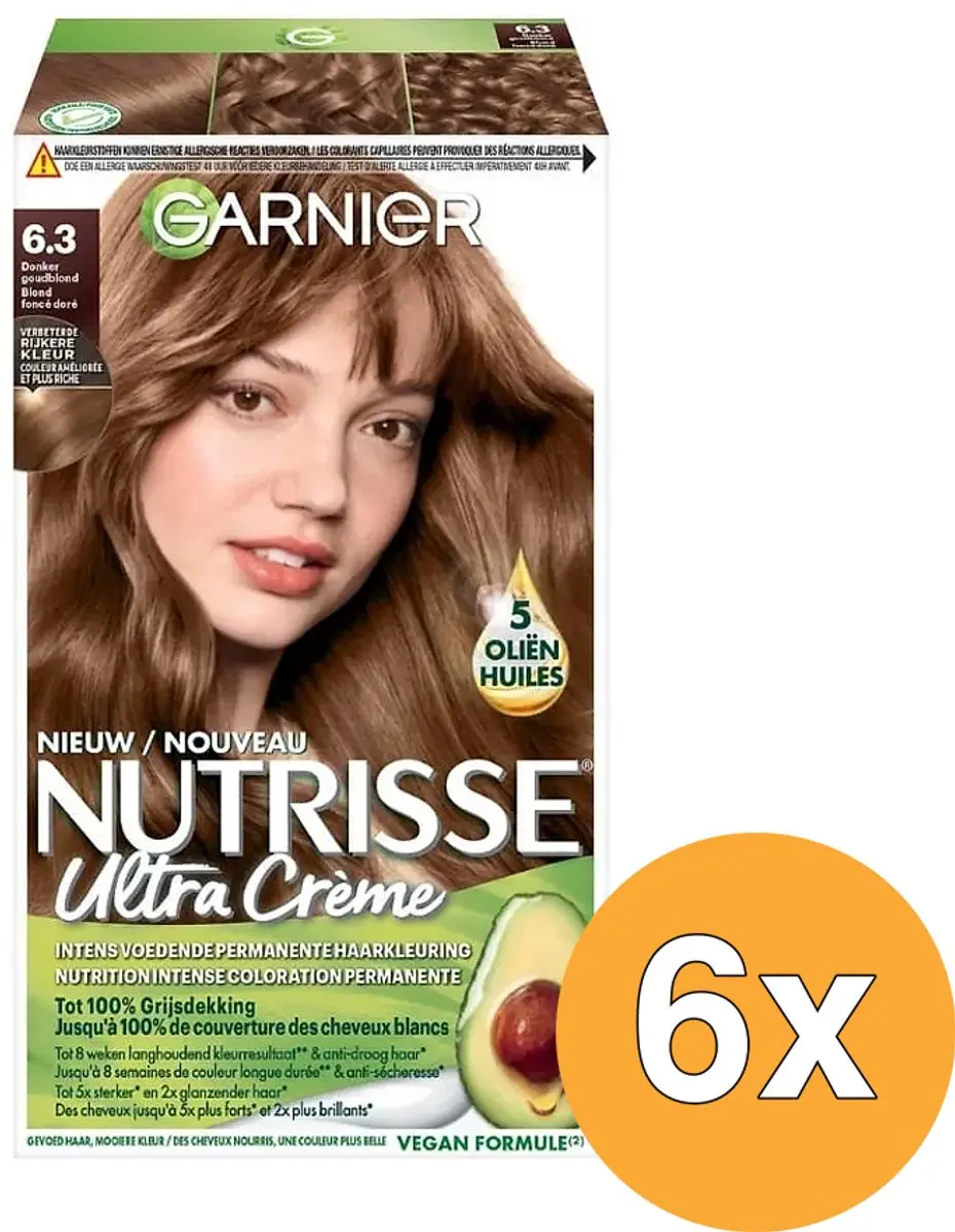 Garnier Nutrisse Ultra Crème Haarkleuring 6.3 Donker Goudblond