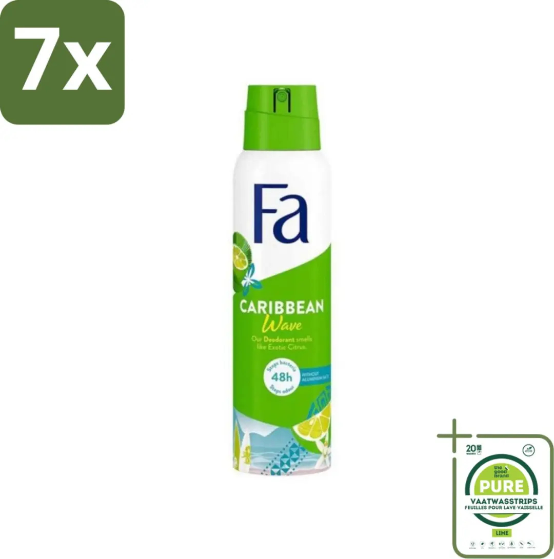 7 x Fa Deodorant Spray Lime Squeeze 150 ml