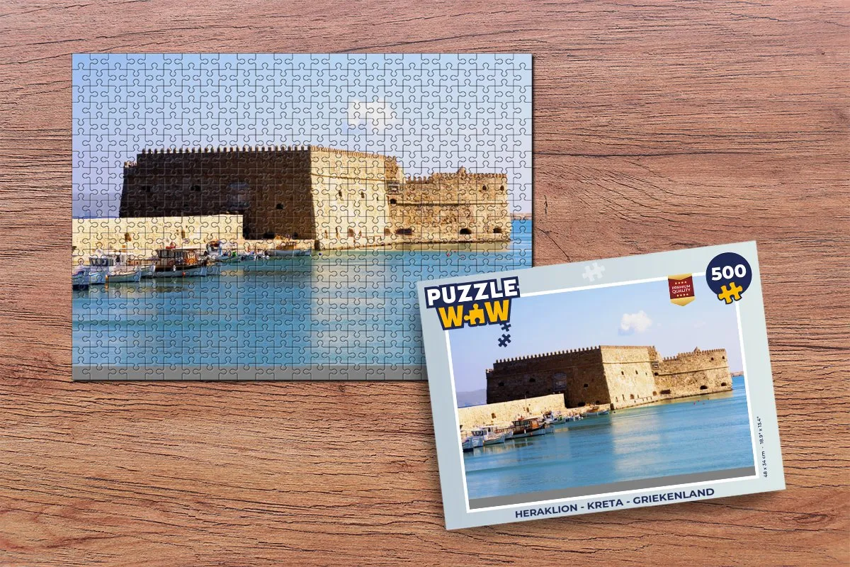PuzzleWow Heraklion Kreta Legpuzzel 500 Stuks - Multicolor