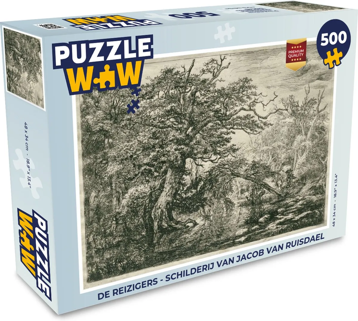 PuzzleWow De reizigers Legpuzzel 500 Stuks
