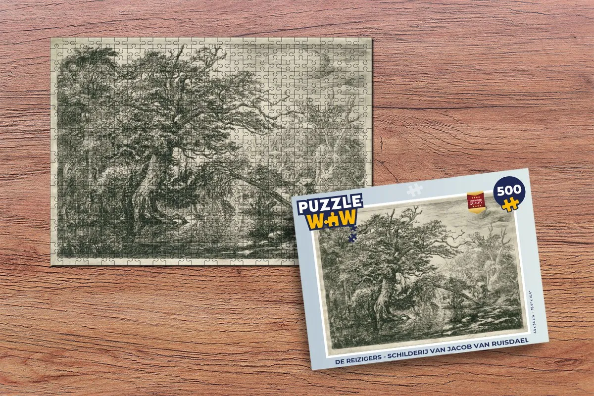 PuzzleWow De reizigers Legpuzzel 500 Stuks - Multicolor