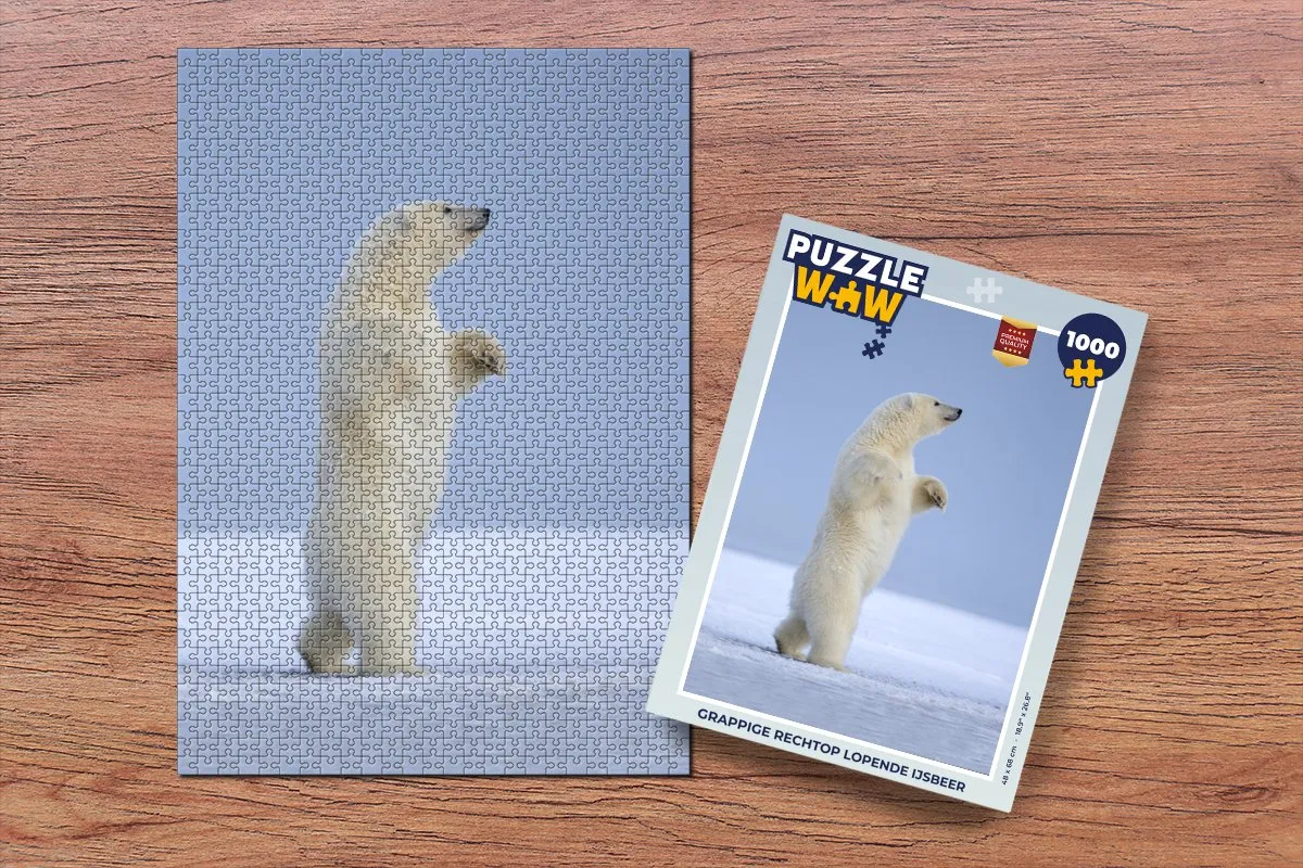 PuzzleWow IJsbeer Legpuzzel 1000 Stuks - Multicolor