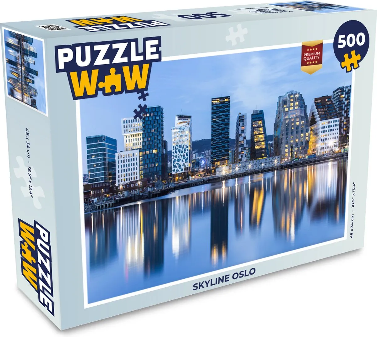 PuzzleWow Skyline Oslo Legpuzzel 500 Stuks