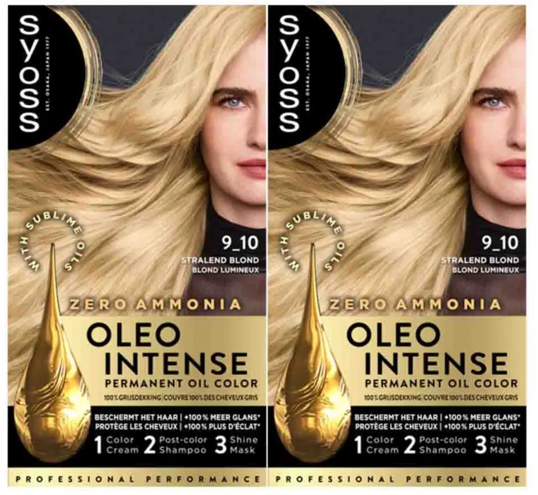 SYOSS Oleo Intense Haarverf 9-10 Stralend Blond - 2 Stuks