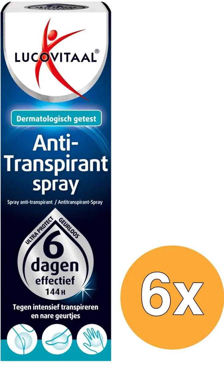6x Lucovitaal Anti-Transpirant Spray (40 ml)