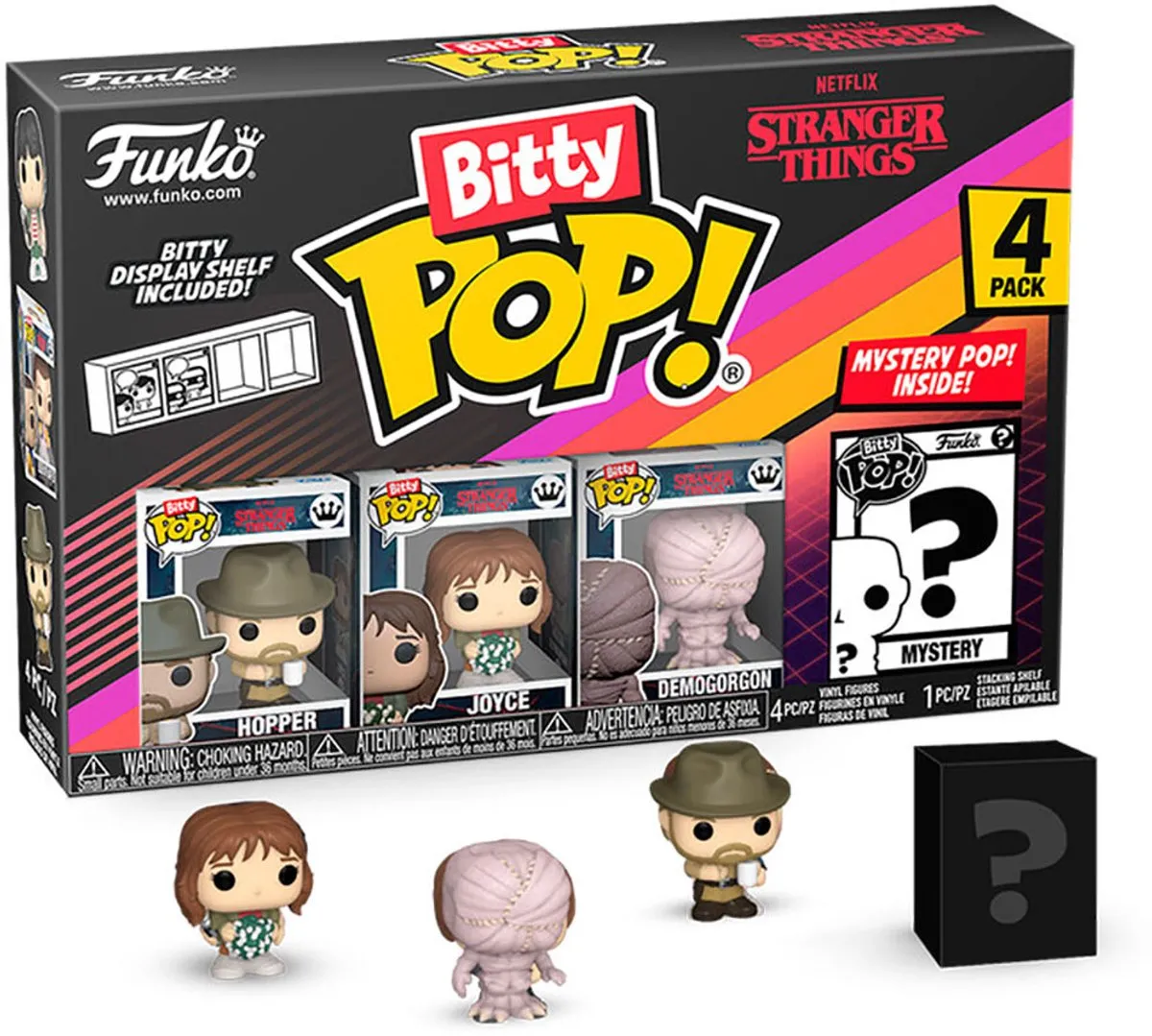 Funko Bitty Pop! Stranger Things 4-Pack - Hopper/Joyce/Demogorgon