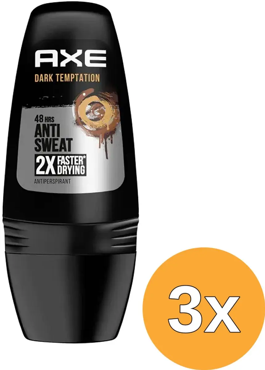 3x Axe Anti Sweat Dark Temptation Deoroller (50 ml)