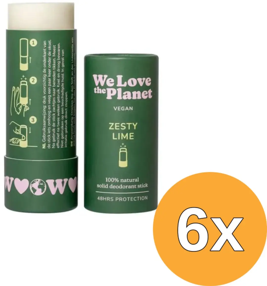 6x We Love The Planet Deodorant Stick