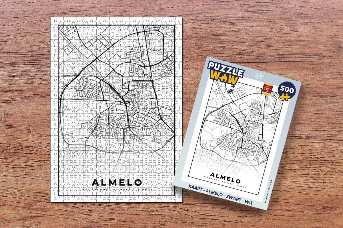 PuzzleWow Almelo Legpuzzel 500 Stuks - Multicolor