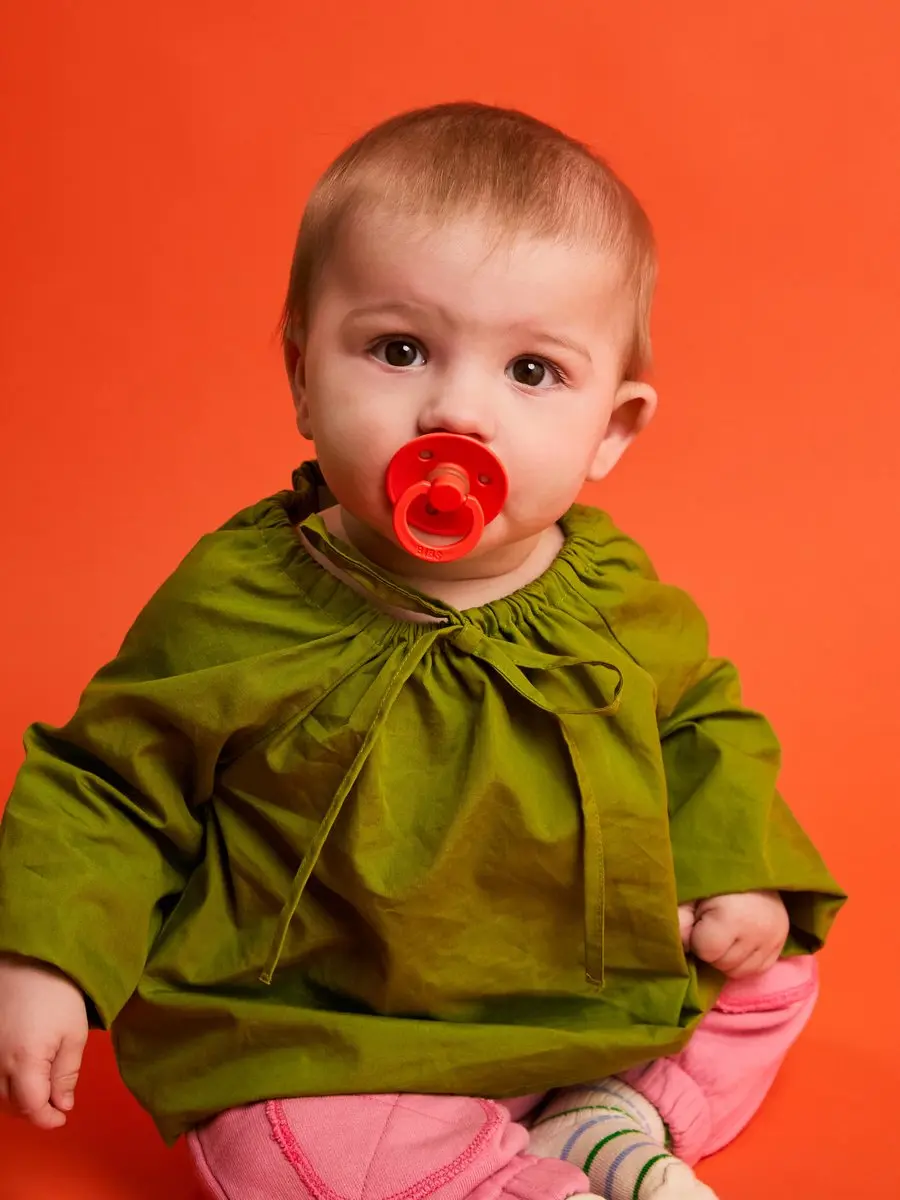 BIBS Colour Fopspeen Rond Baby Pink/Tango - 2 Stuks