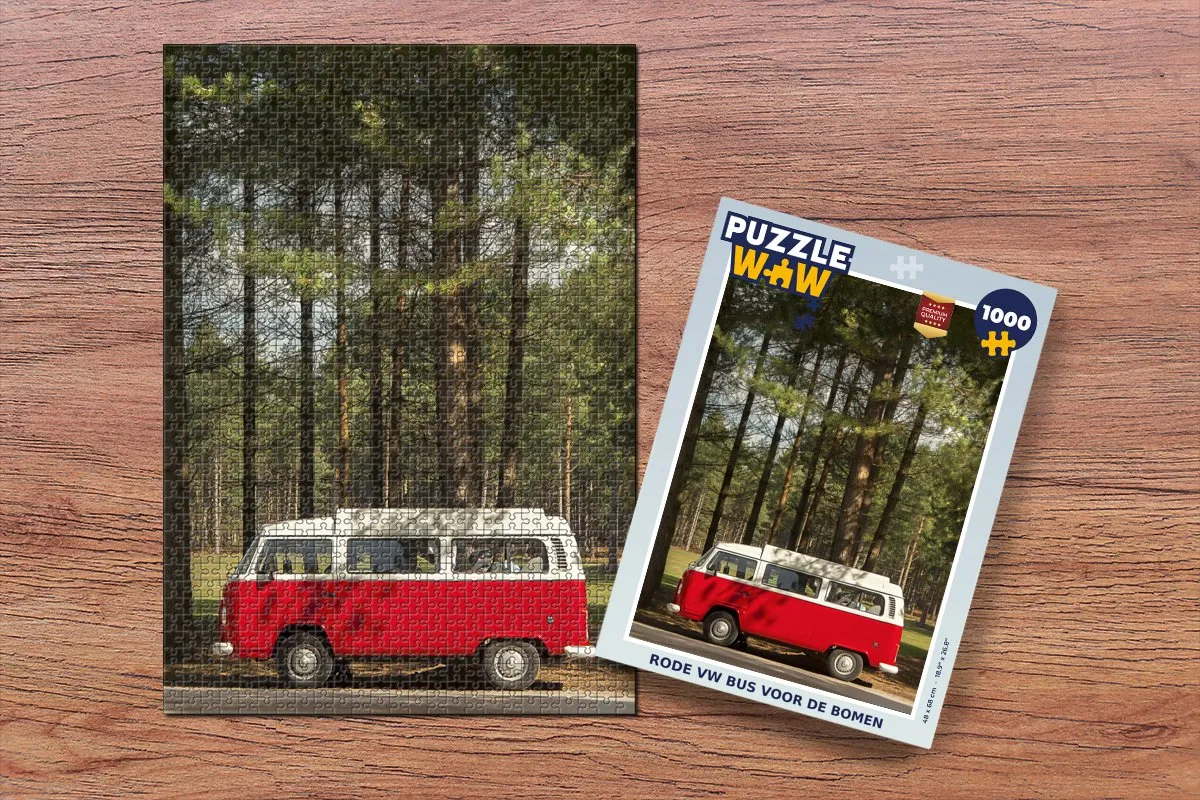 PuzzleWow Puzzel Bus Bomen - 1000 Stuks - Multicolor