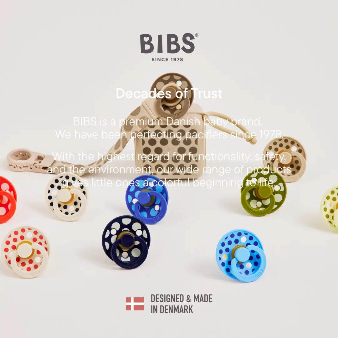 BIBS Colour Fopspeen Rond - 2 Stuks - Vanilla/Dark Oak