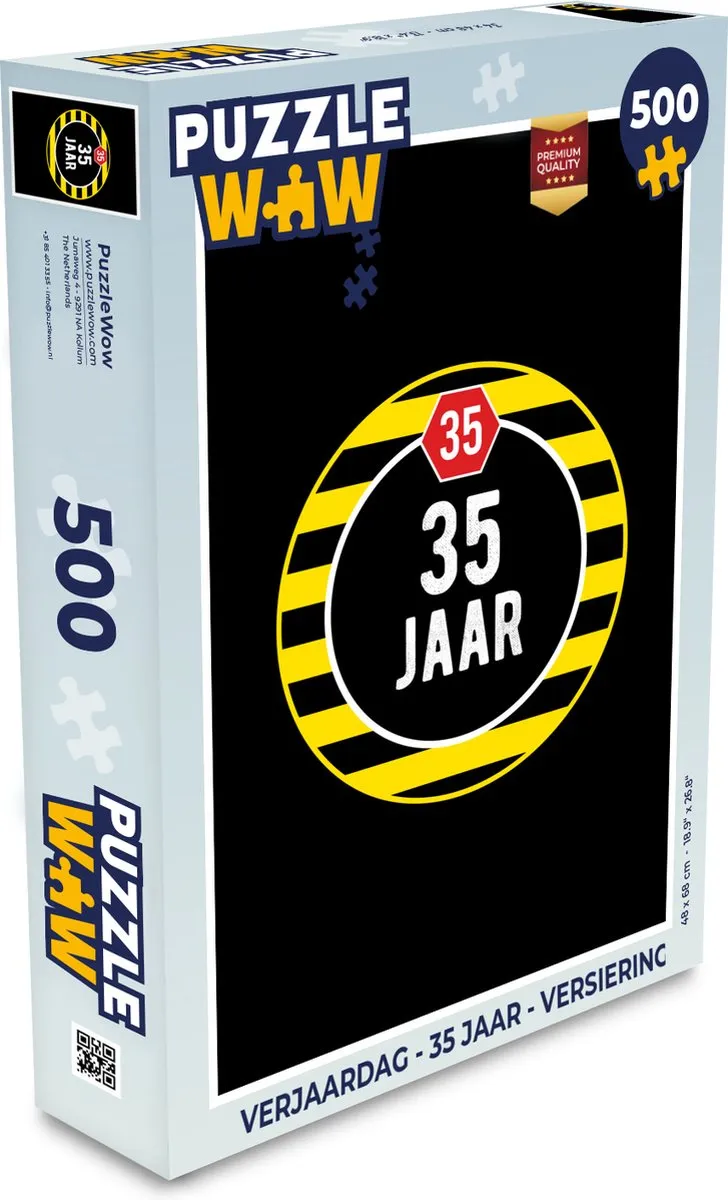 PuzzleWow Verjaardag Legpuzzel 500 Stuks - Multicolor